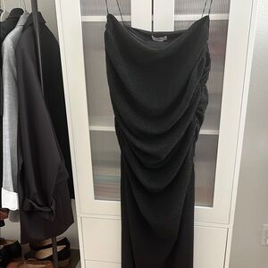 H&M Black Draped Dress